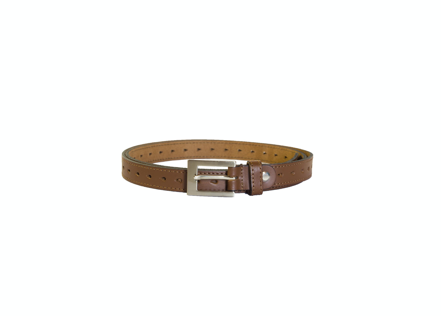 Ceinture en cuir havane 2 cm de large - O'Cuir