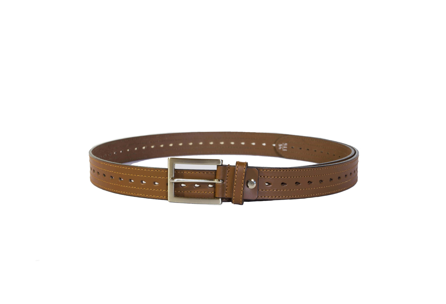 Ceinture en cuir marron de 4 cm de large - O'Cuir