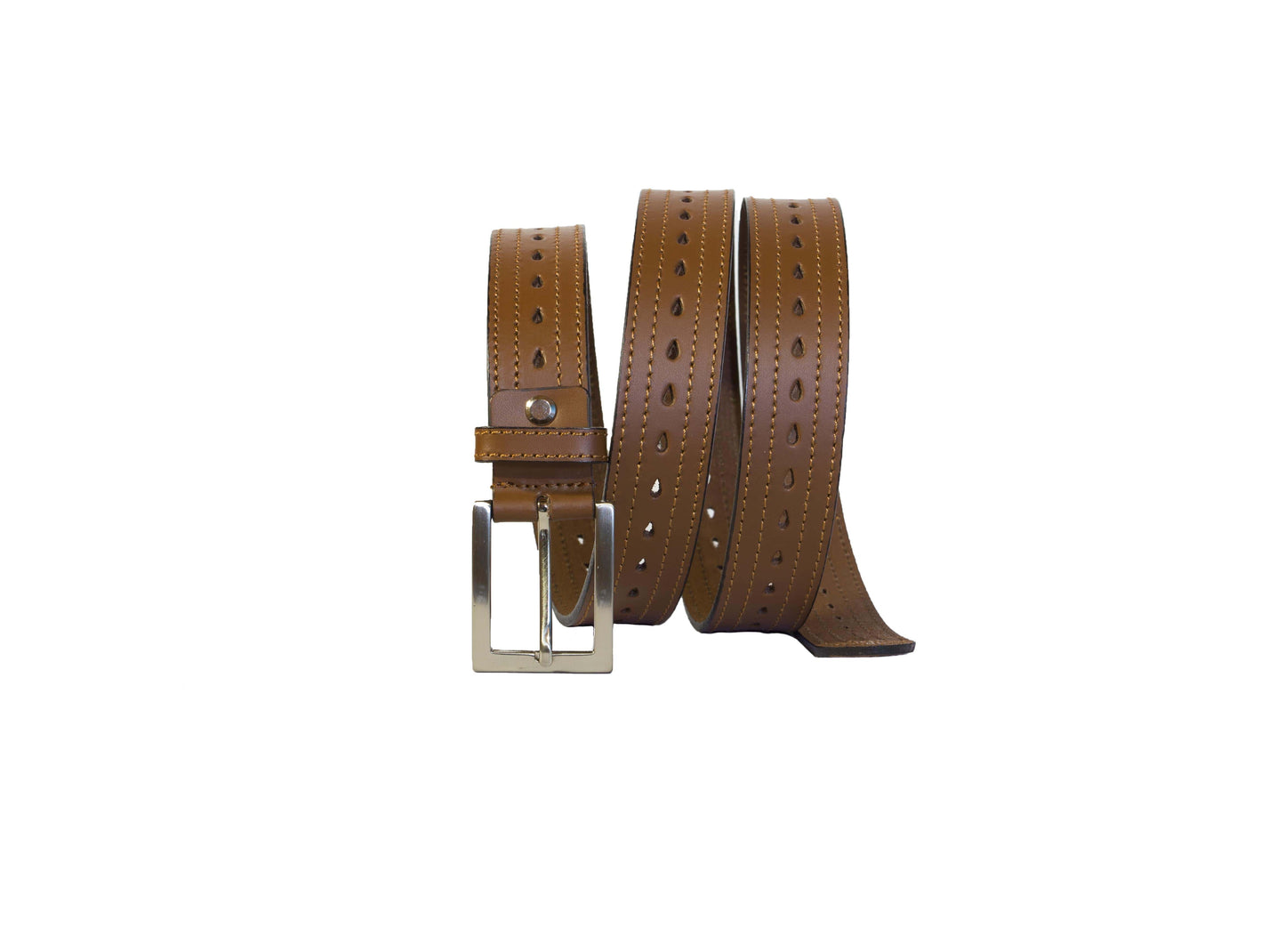 Ceinture en cuir marron de 4 cm de large - O'Cuir