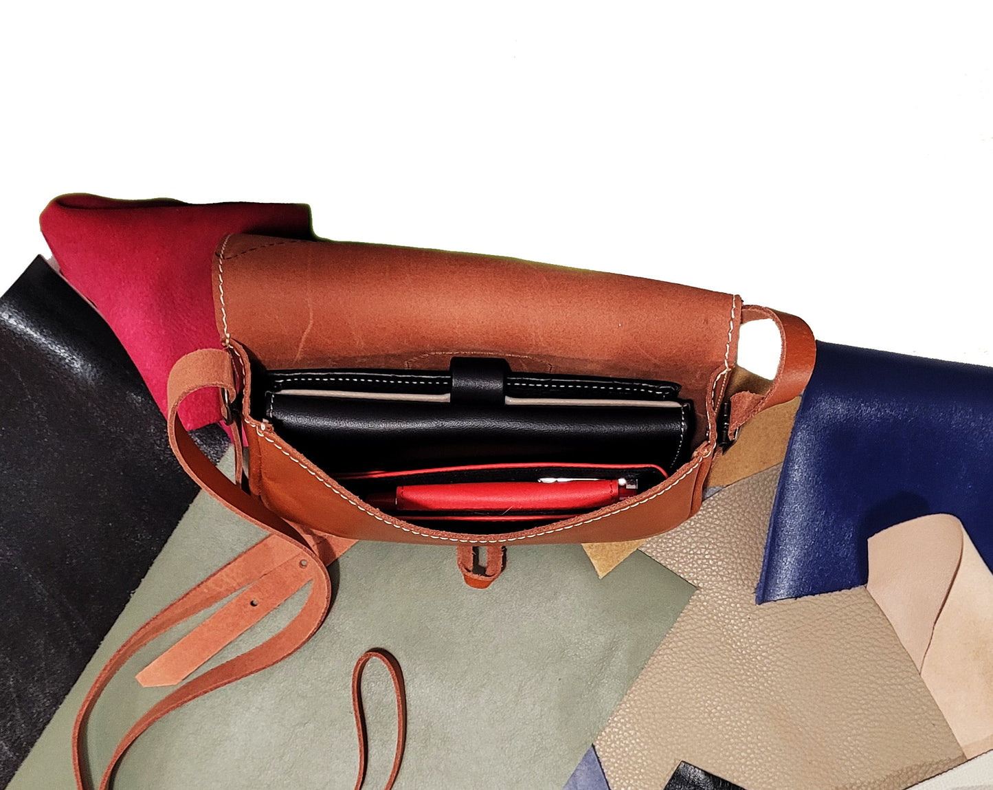 Petit sac à main bandoulière noeud - O'Cuir