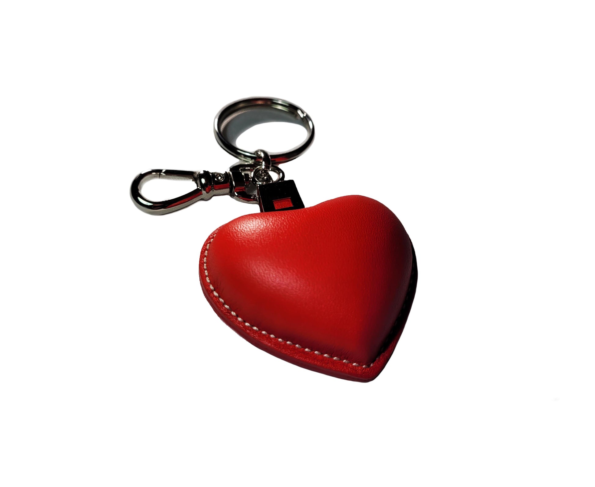 Porte-clés en cuir coeur - O'Cuir