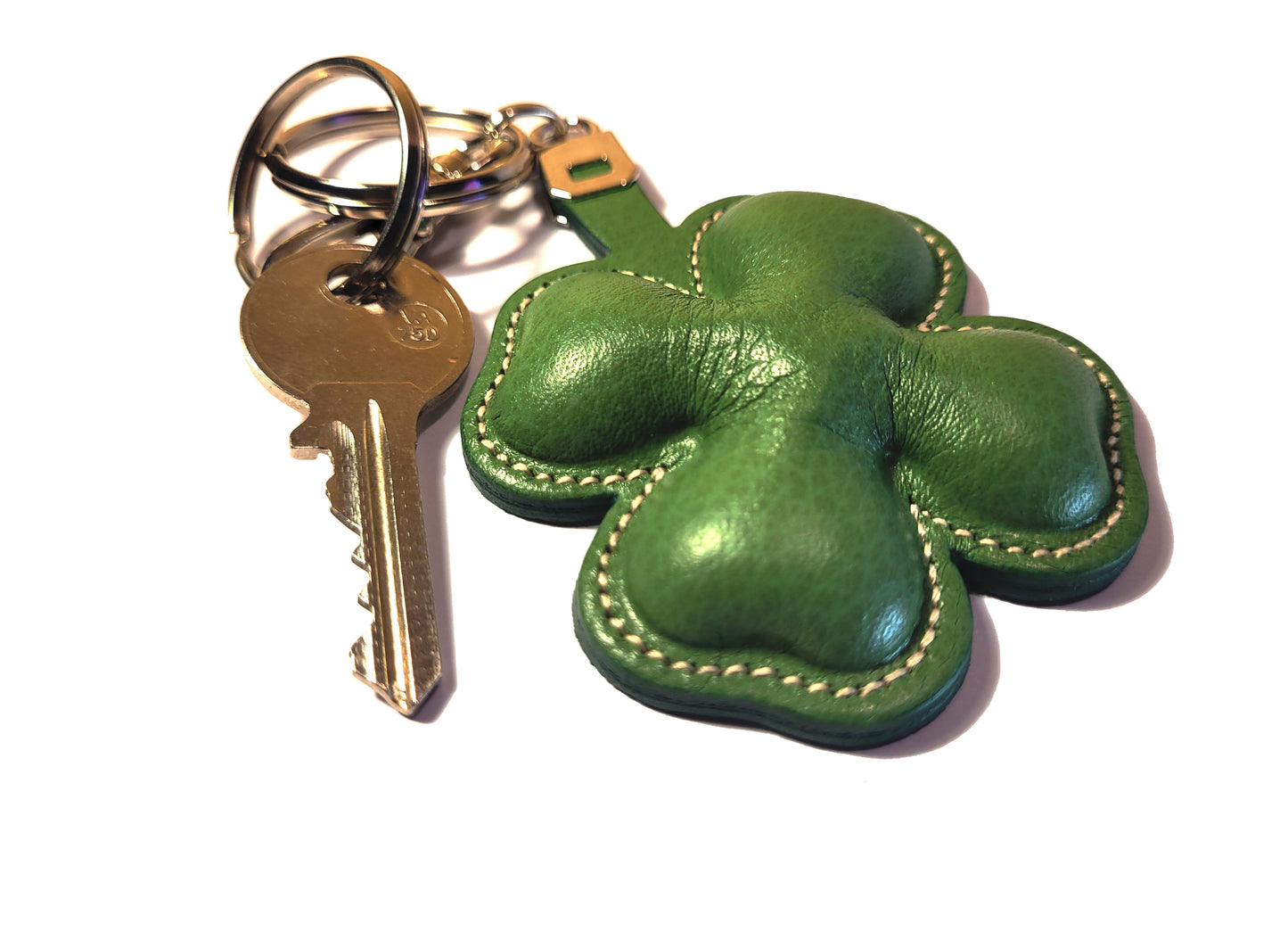 Porte-clés en cuir trèfle - O'Cuir