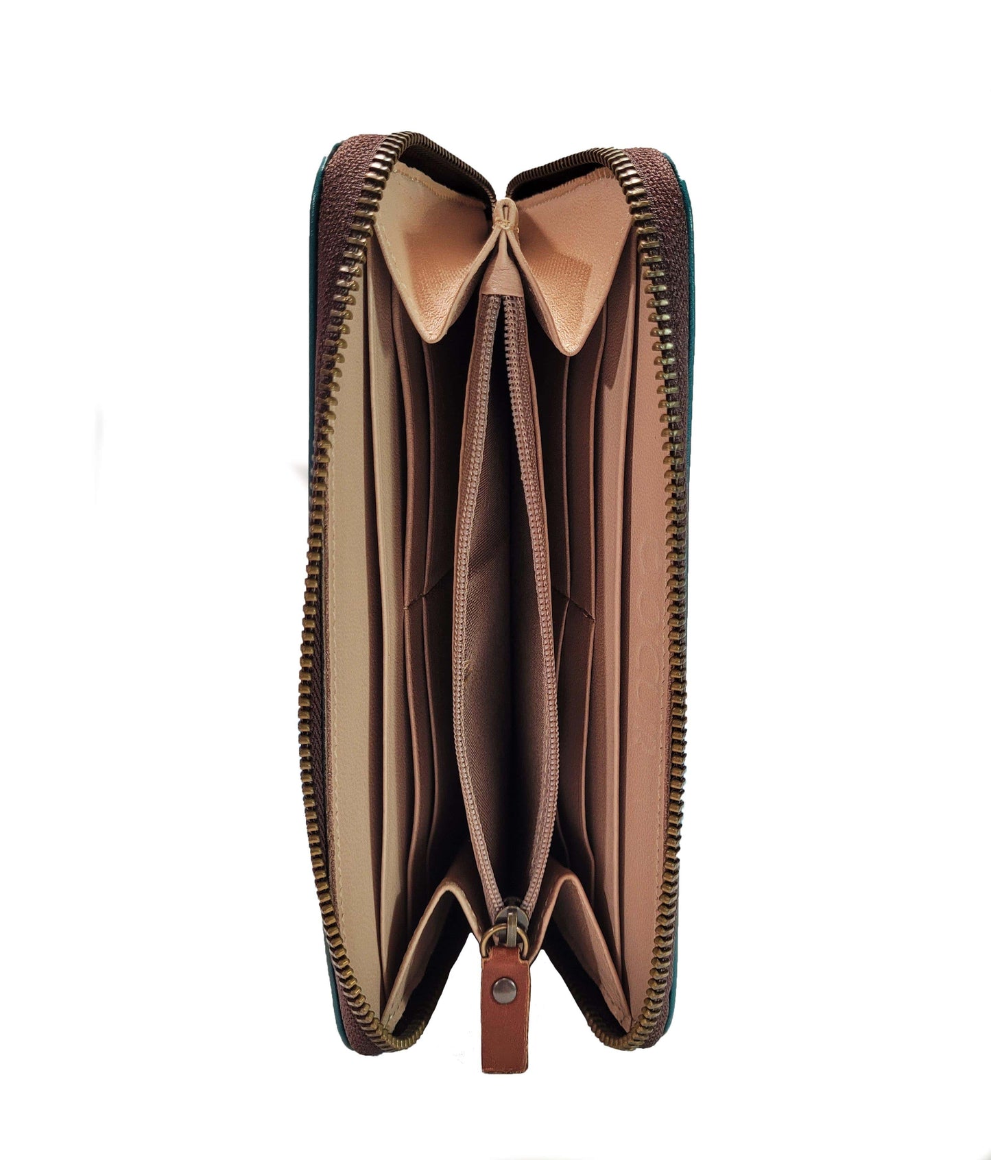 Portefeuille en cuir pour femme couleur cognac - O'Cuir