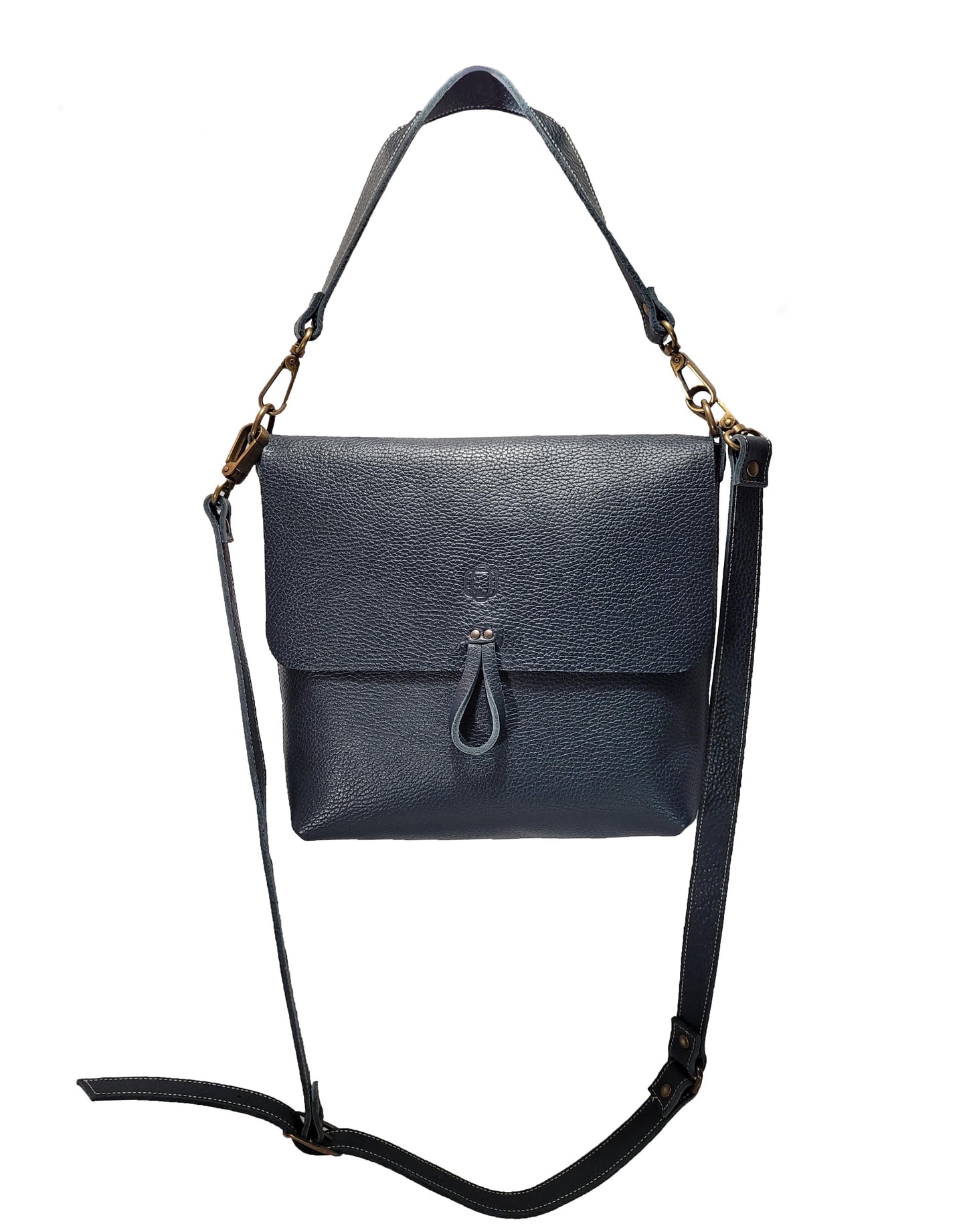 Sac bandoulière en cuir gris ardoise - O'Cuir
