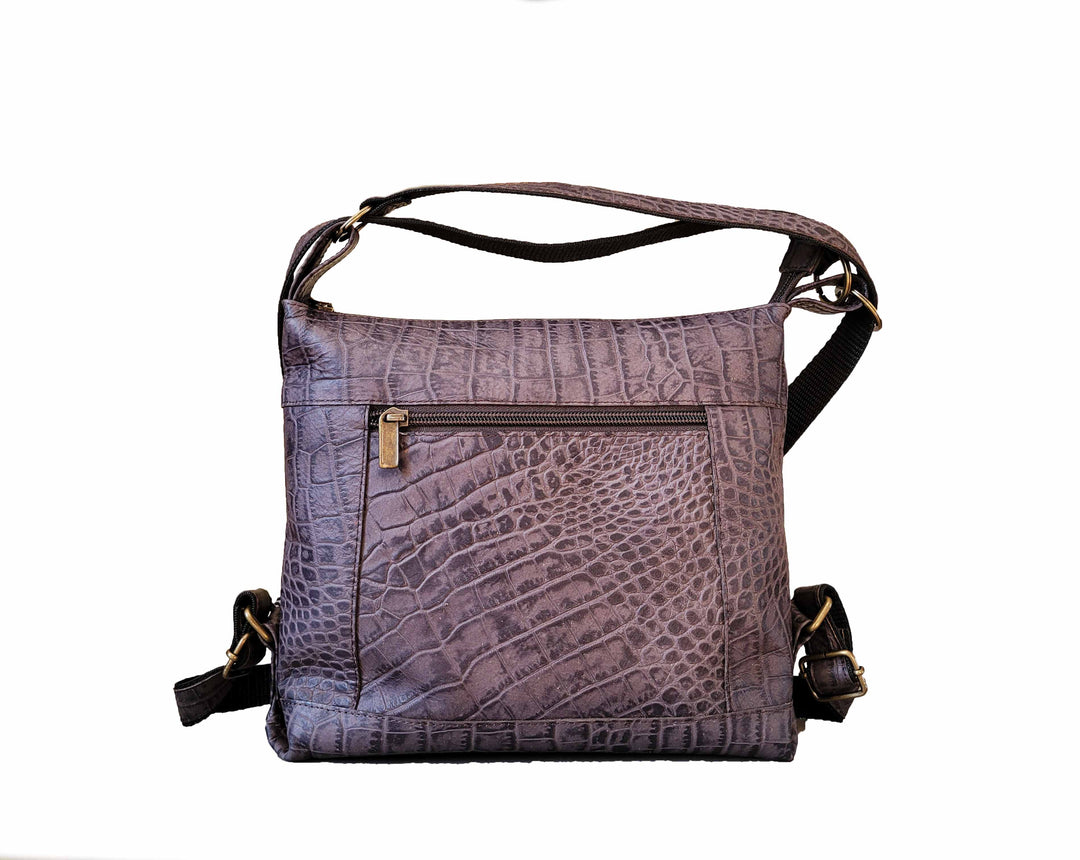 Sac à bandoulière transformable crocodile – O'Cuir