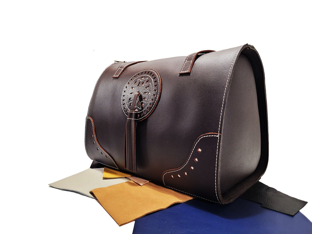 Grand sac à main en cuir coffre - O'Cuir