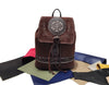 Sac à dos en cuir daim de style vintage - O'Cuir