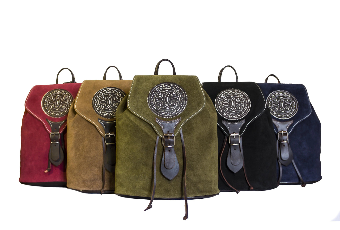 Sac à dos en daim de style bohème - O'Cuir